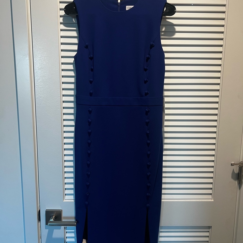 Elegant Blue Sleeveless Dress - Calvin Klein - Size 4